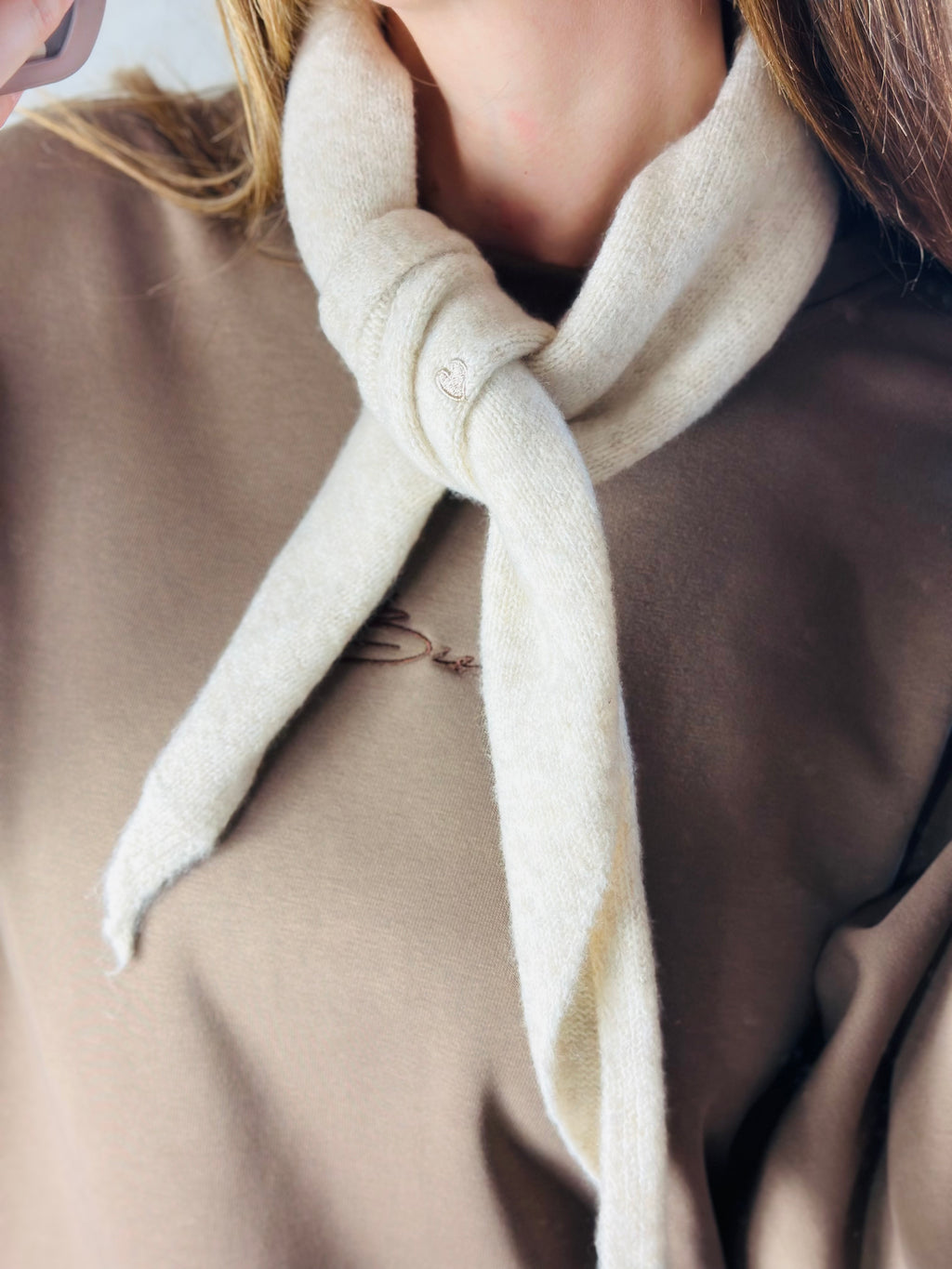 Sjaal hartjes | Beige