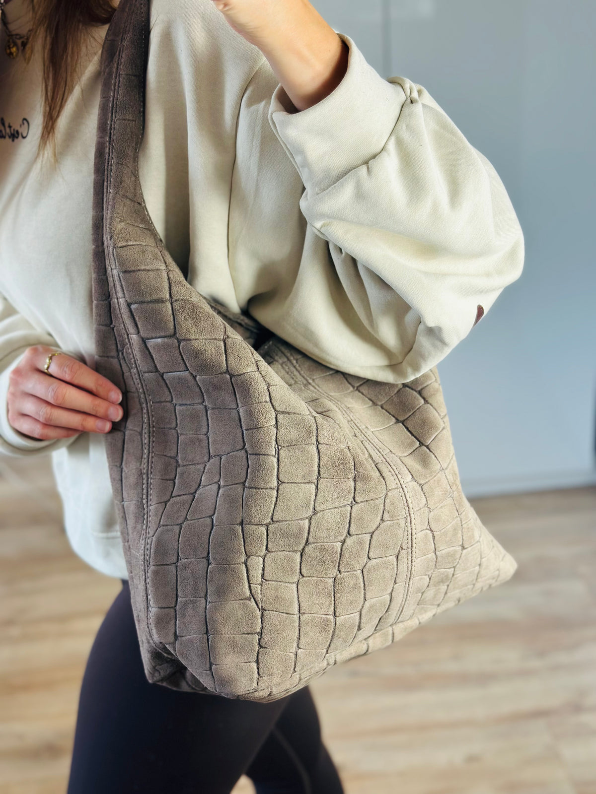 Tas Loreen Croco | Taupe