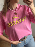Roze T-shirt Club Voyages | Top Milou