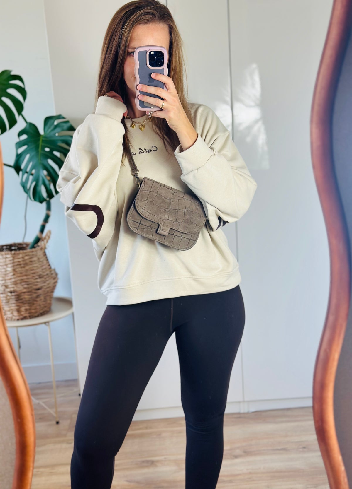 Tas Julia Croco | Taupe