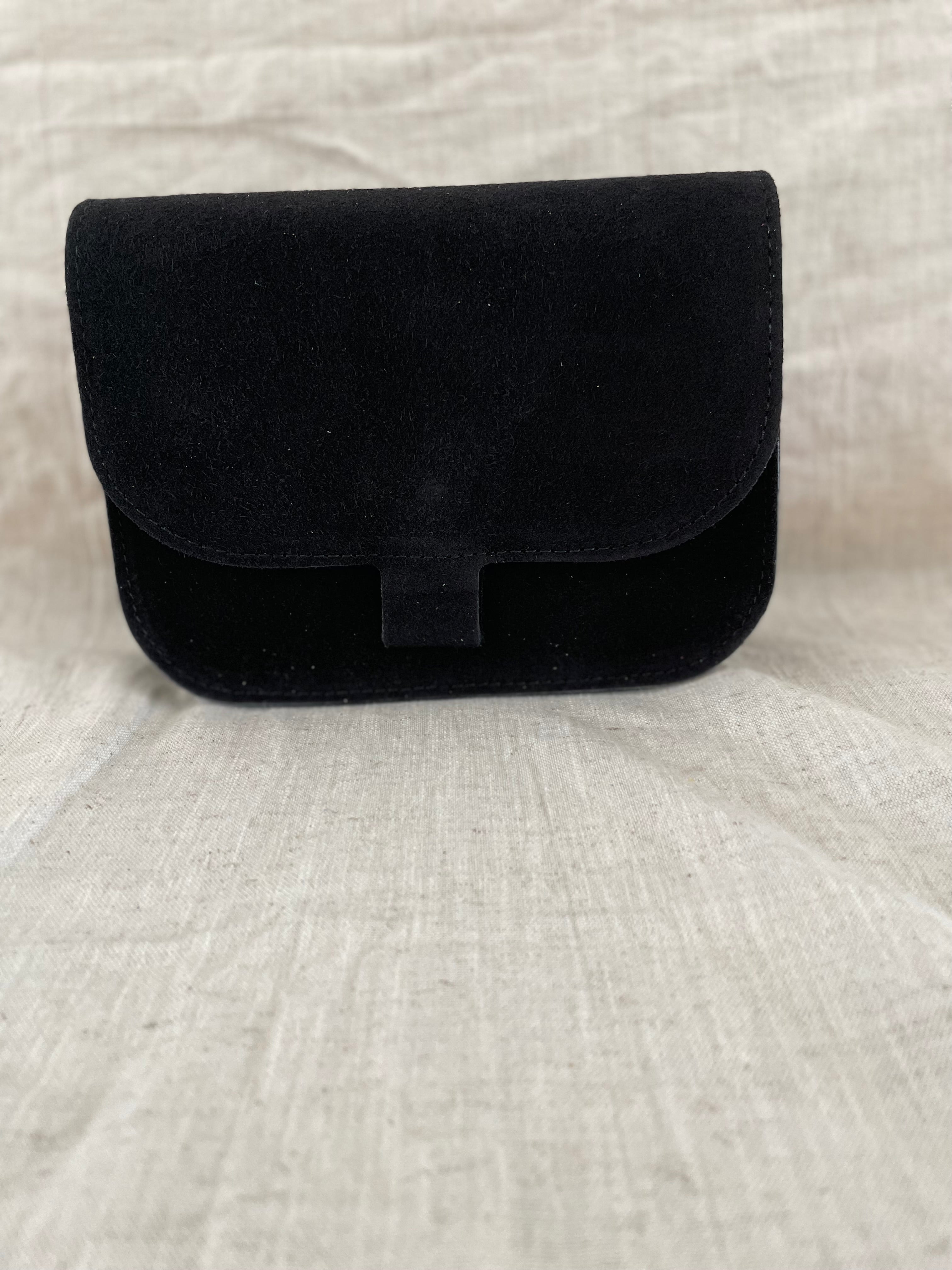 zwart suede tas voor dames