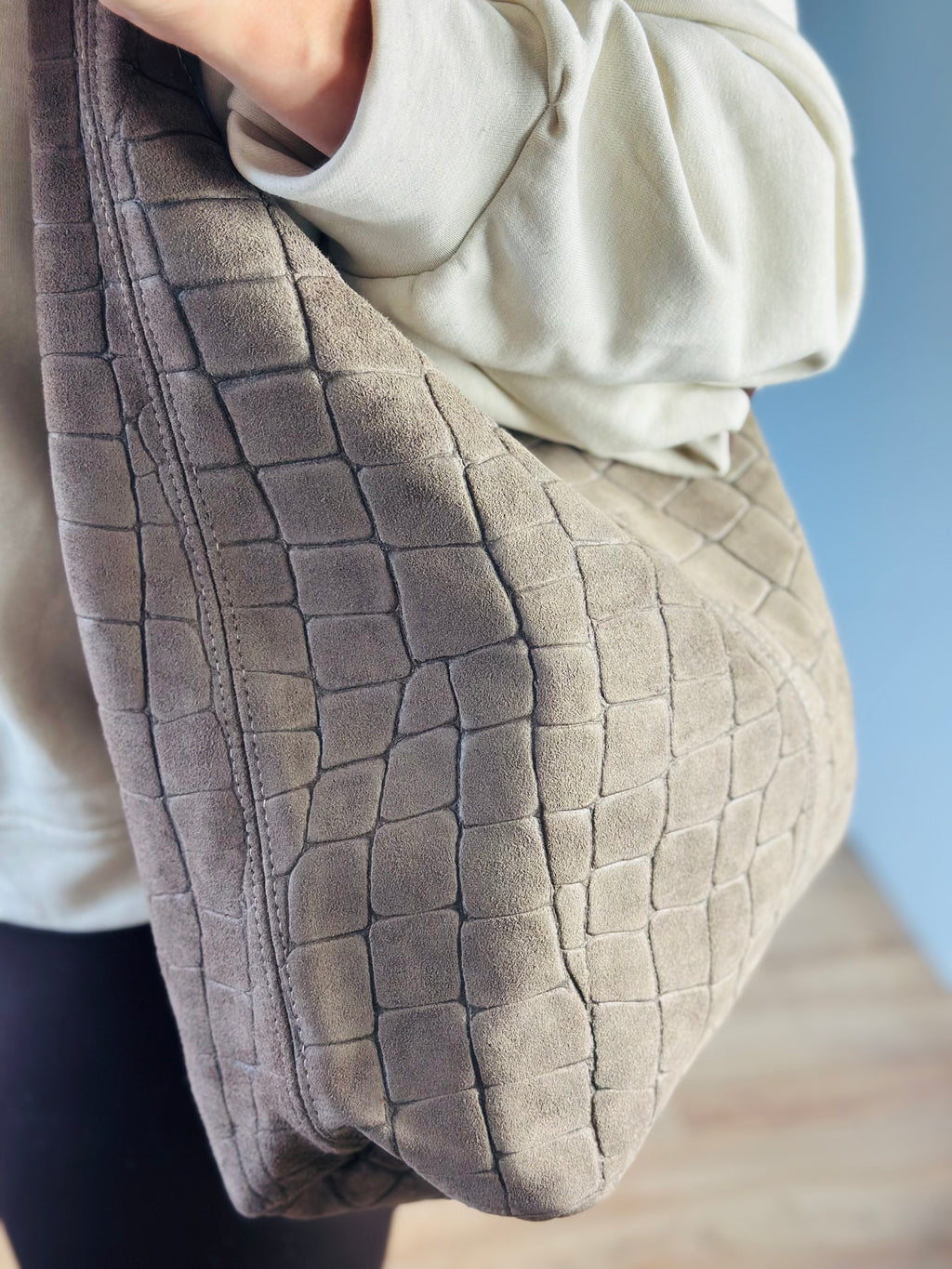 Tas Loreen Croco | Taupe