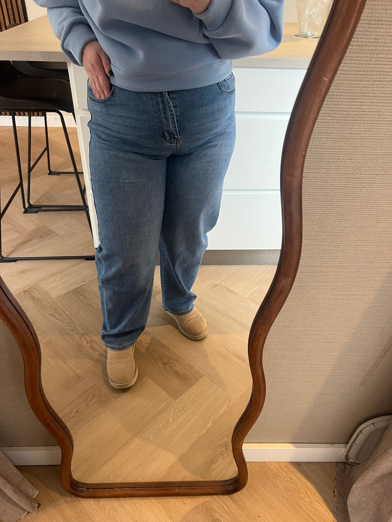 Blauwe balloon jeans voor dames | maat 38 t/m 48