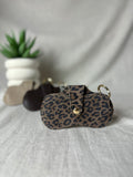 brillenhoesje panter luipaard suede 