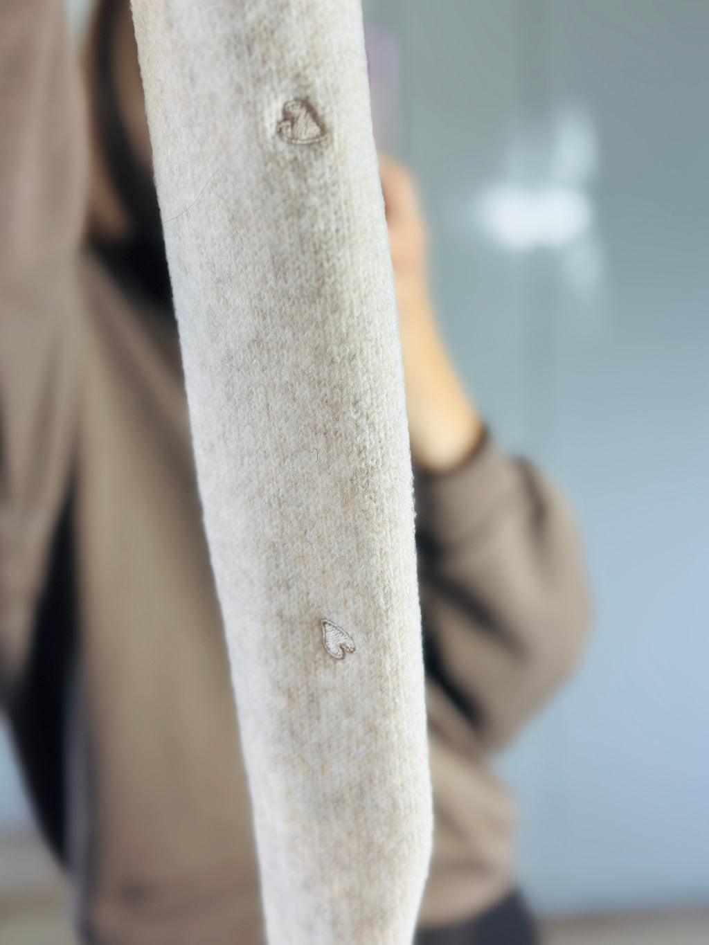 Sjaal hartjes | Beige