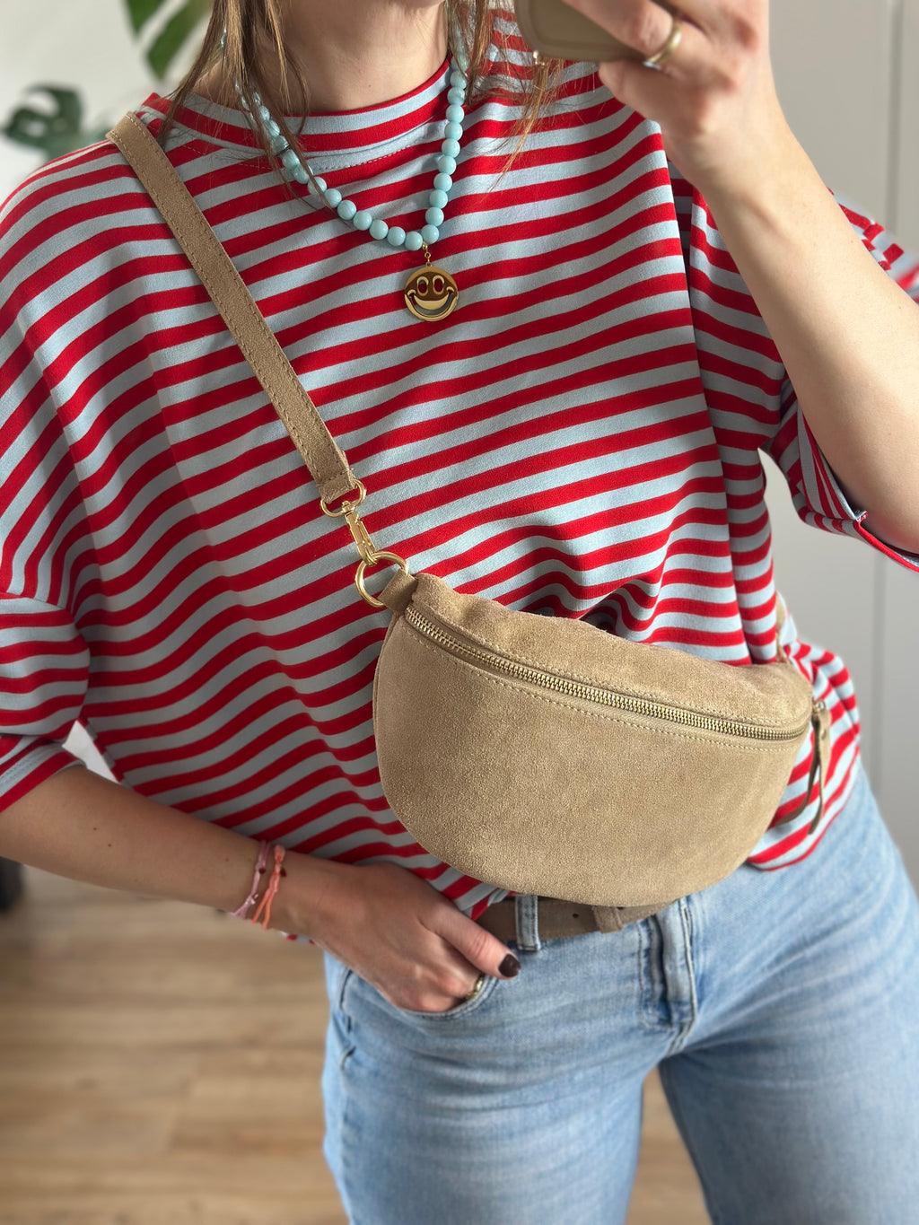 Rood Blauw Gestreept T-shirt | Top Floor