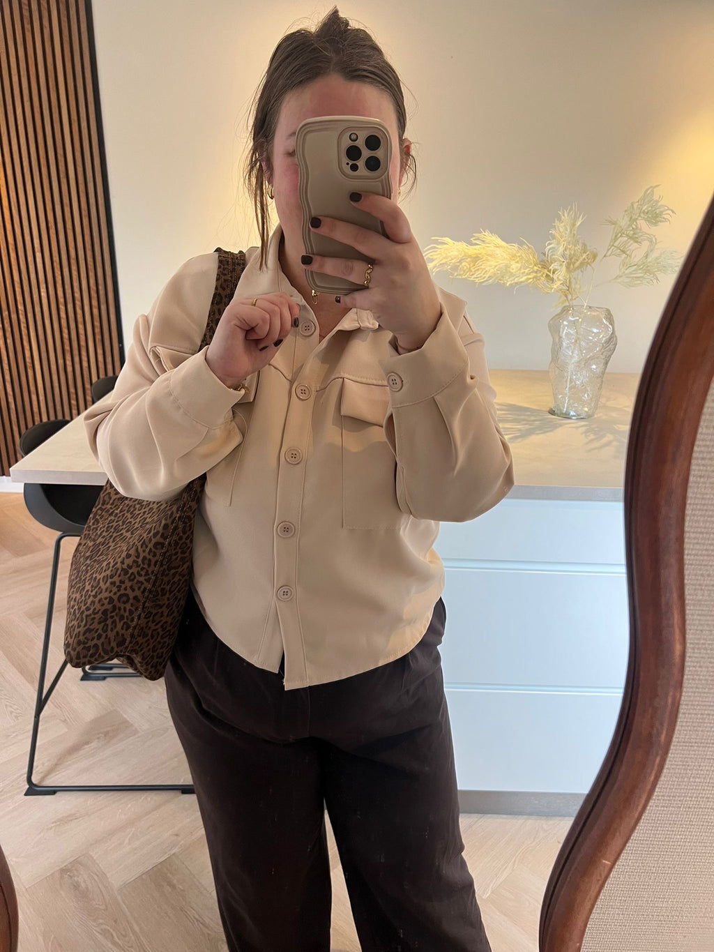 Blouse beige voor dames