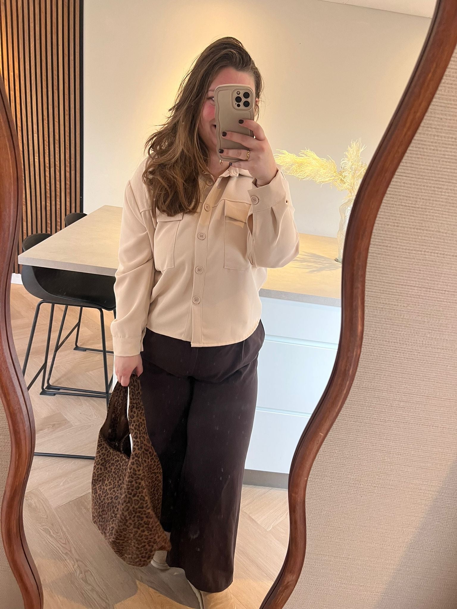 Blouse beige voor dames