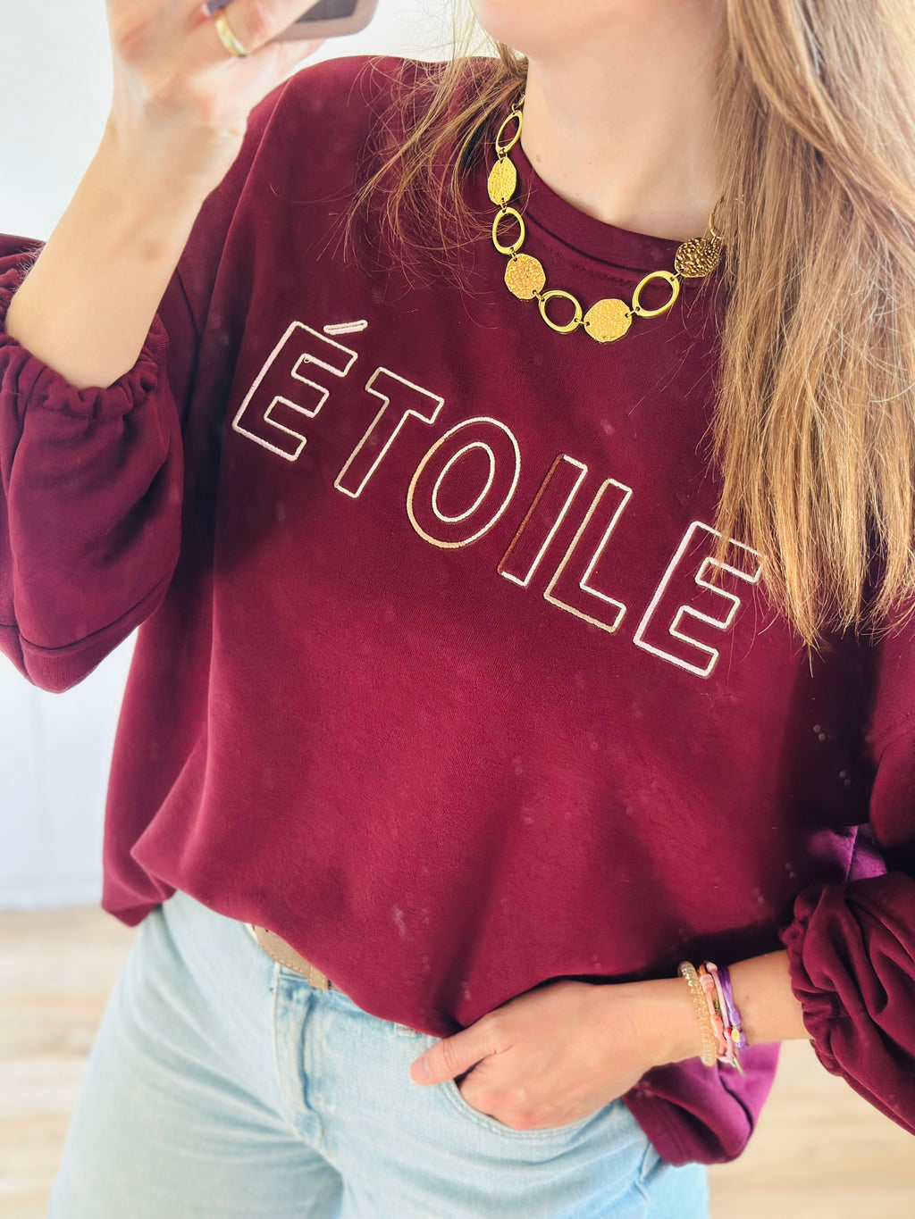 Trui ‘ETOILE’ | Bordeaux