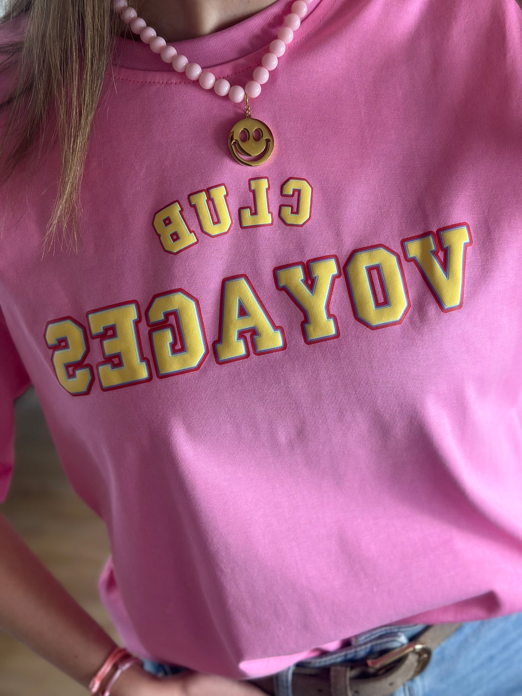 Roze T-shirt Club Voyages | Top Milou