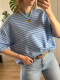Blauw Gestreept T-shirt | Top Floor