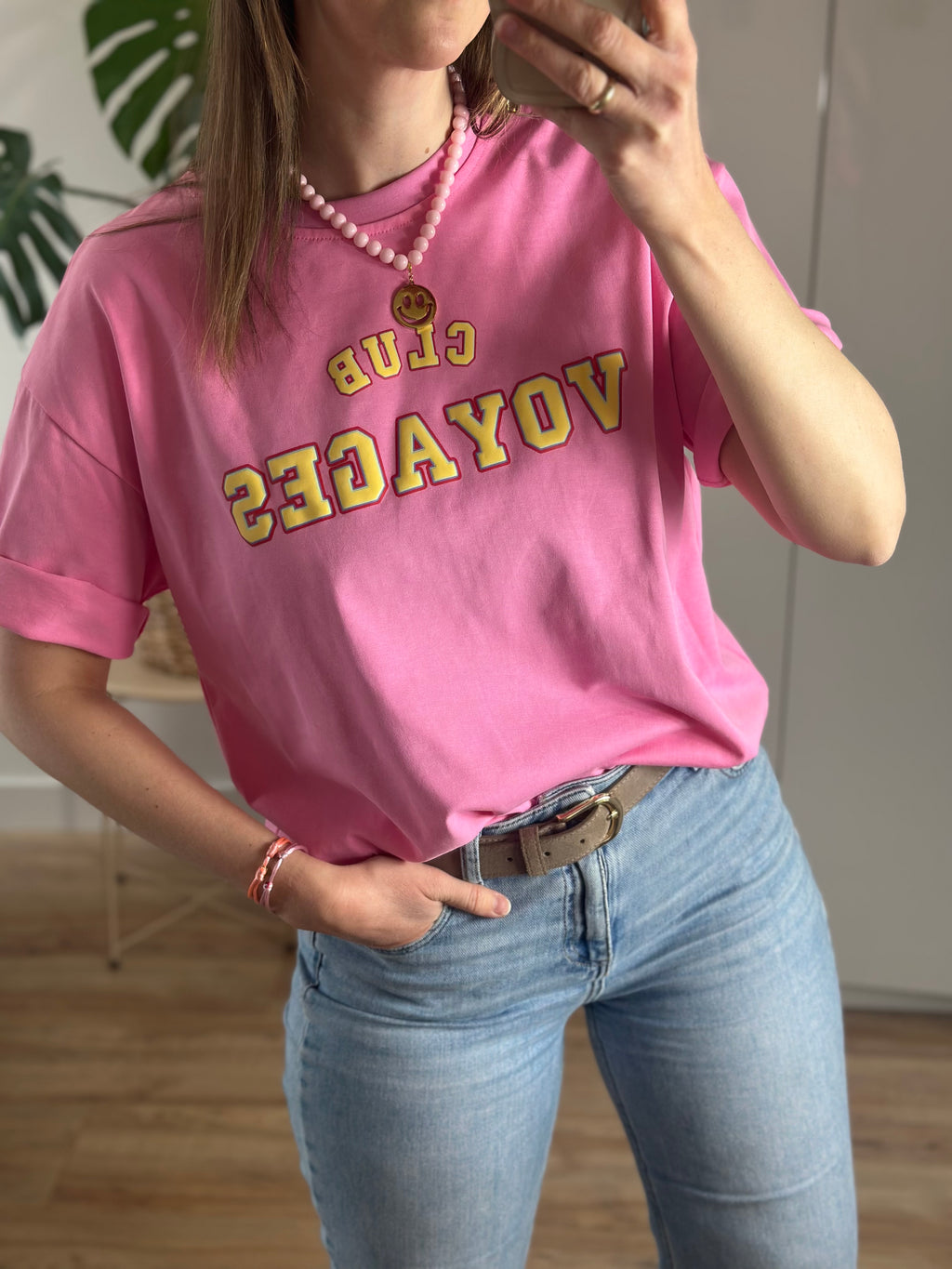 Roze T-shirt Club Voyages | Top Milou