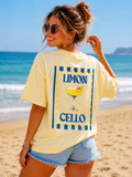 T-shirt 'Limoncello' | Geel