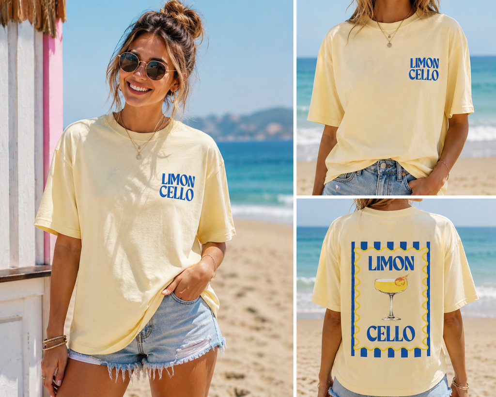 T-shirt 'Limoncello' | Geel
