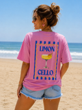 T-shirt 'Limoncello' | Koraal
