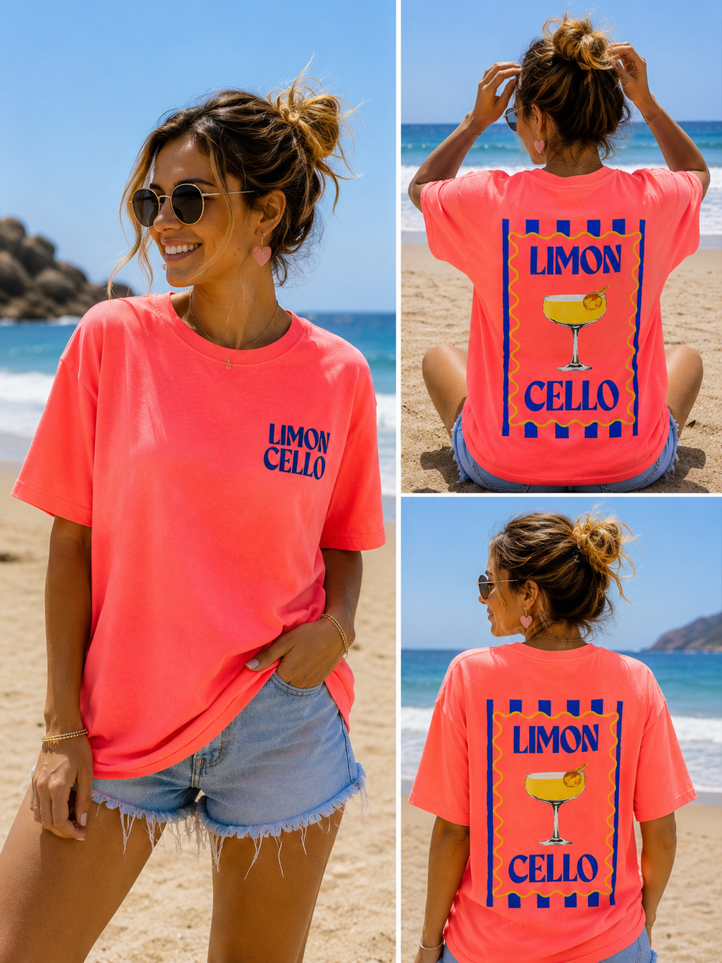T-shirt 'Limoncello' | Koraal