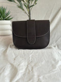 Bruin leren tas voor dames donkerbruin